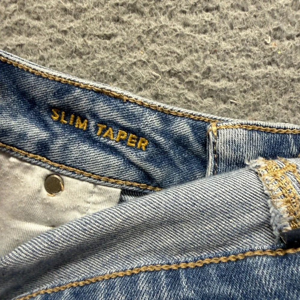 American Eagle Outfitters Jeans Mens 36x36 Blue Cotton Denim Tapered Slim Faded